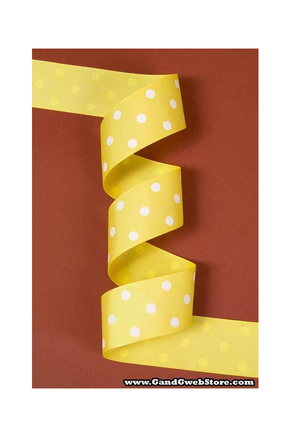 1-1/2" X 17YDS GROSGRAIN RIBBON LEMON #640