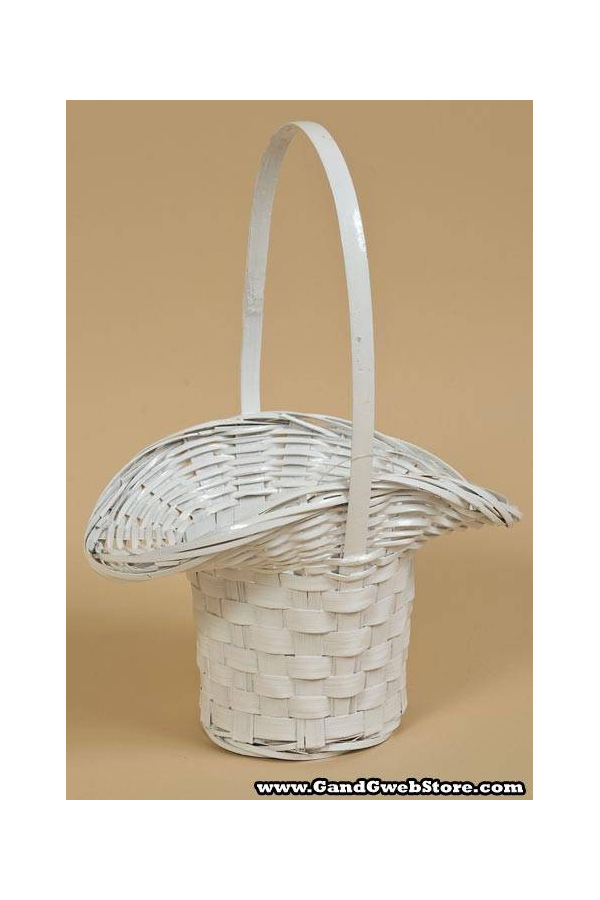 10" PRINCESS BASKET WHITE