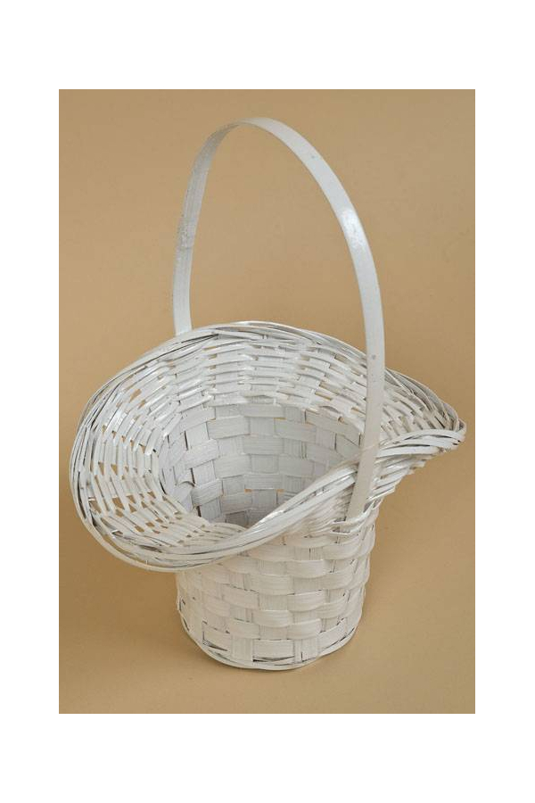 5.5" X 8" PRINCESS BASKET WHITE