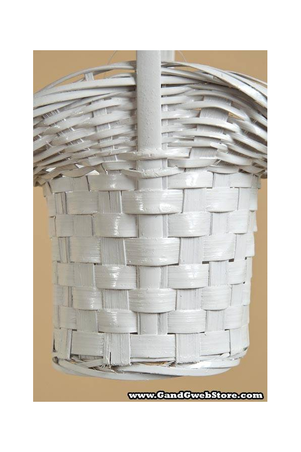 10" PRINCESS BASKET WHITE