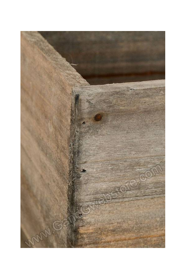 7" SQUARE WOODLAND PLANTER NATURAL