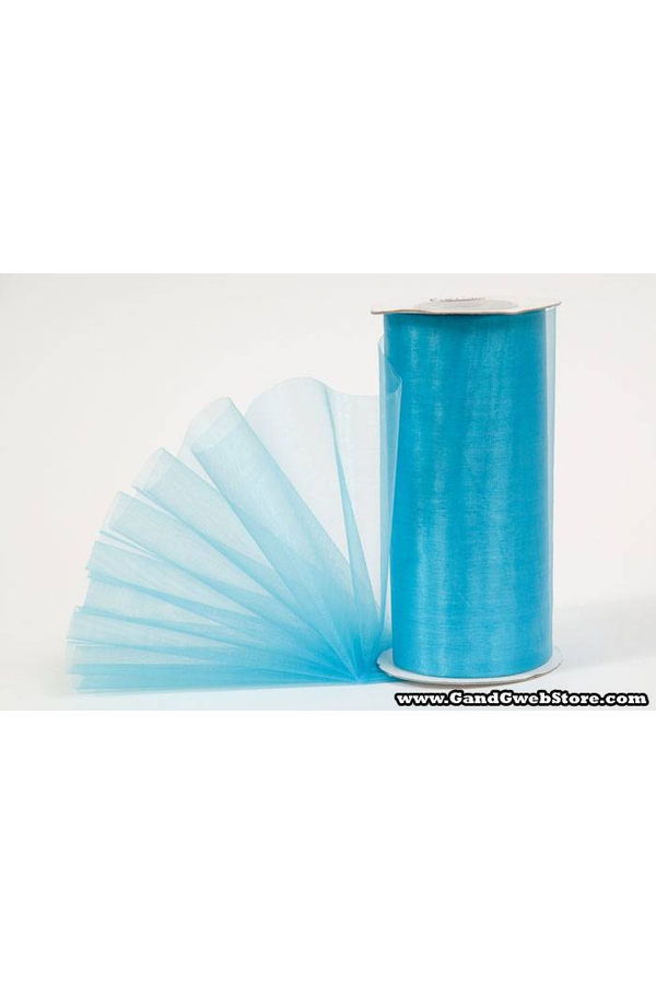 6" X 25YDS ORGANZA TURQUOISE