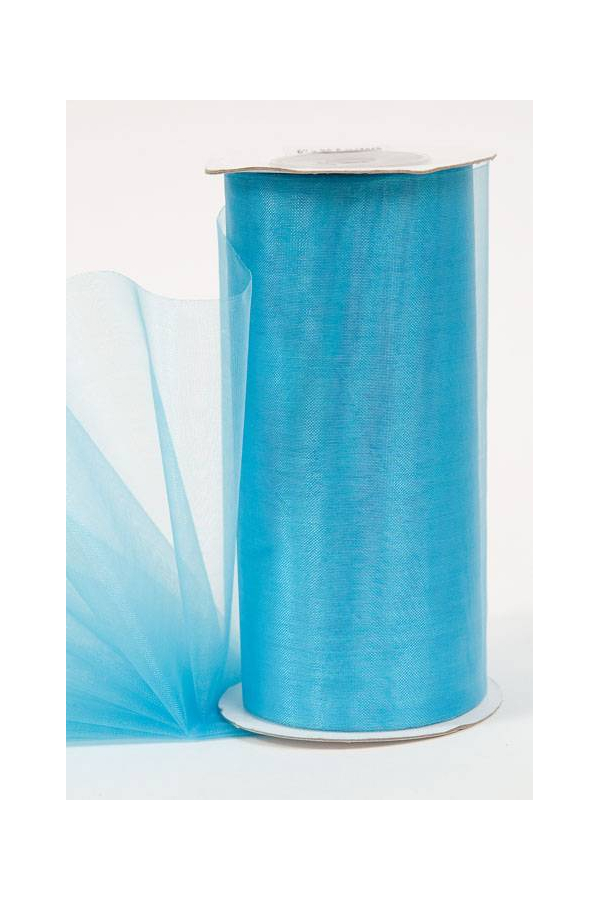 6" X 25YDS ORGANZA TURQUOISE