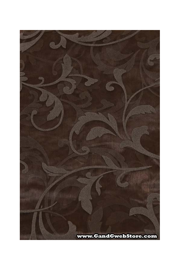25" X 3YDS SHEER DAMASK SHEET BROWN