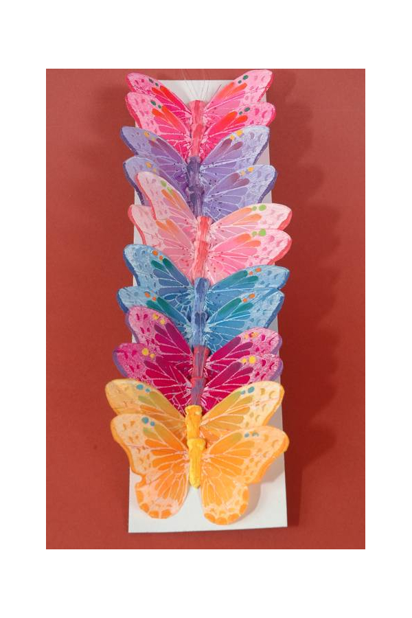 3" BUTTERFLY ASSORTED PKG/12